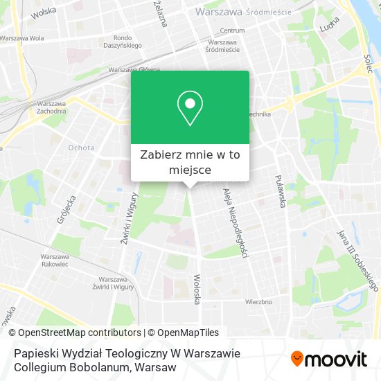 Mapa Papieski Wydział Teologiczny W Warszawie Collegium Bobolanum