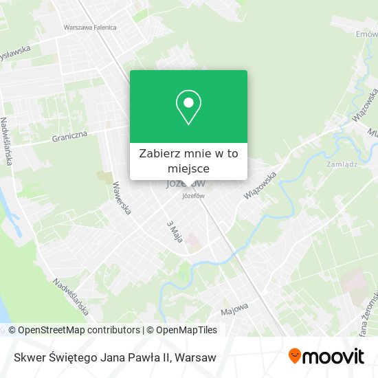 Mapa Skwer Świętego Jana Pawła II