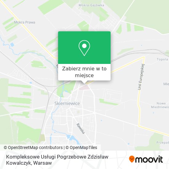 Mapa Kompleksowe Usługi Pogrzebowe Zdzisław Kowalczyk