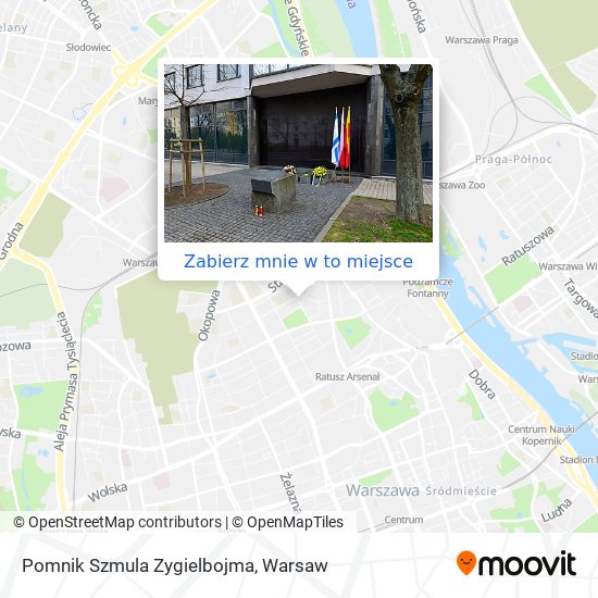 Mapa Pomnik Szmula Zygielbojma