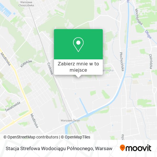 Mapa Stacja Strefowa Wodociągu Północnego