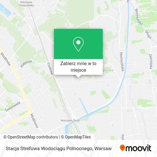 Mapa Stacja Strefowa Wodociągu Północnego