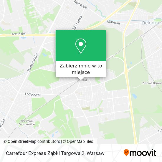 Mapa Carrefour Express Ząbki Targowa 2