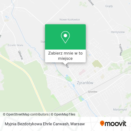 Mapa Myjnia Bezdotykowa Ehrle Carwash