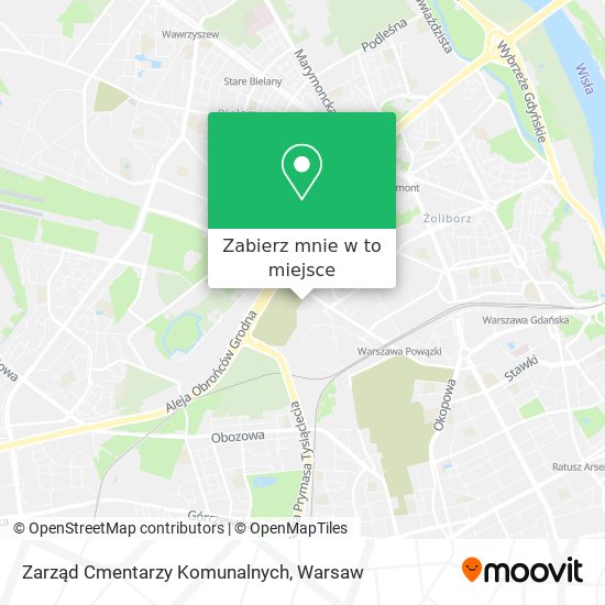 Mapa Zarząd Cmentarzy Komunalnych