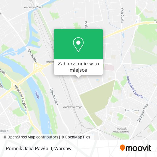 Mapa Pomnik Jana Pawła II