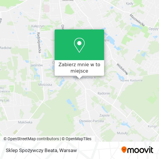 Mapa Sklep Spożywczy Beata