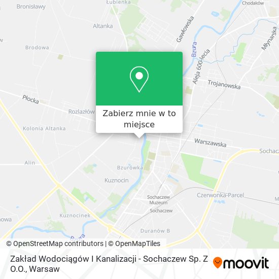 Mapa Zakład Wodociągów I Kanalizacji - Sochaczew Sp. Z O.O.