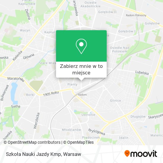 Mapa Szkoła Nauki Jazdy Kmp