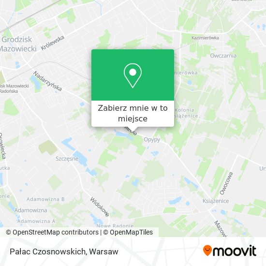 Mapa Pałac Czosnowskich