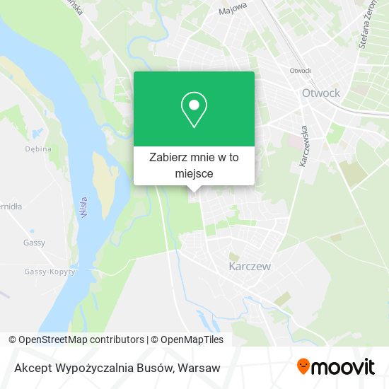 Mapa Akcept Wypożyczalnia Busów