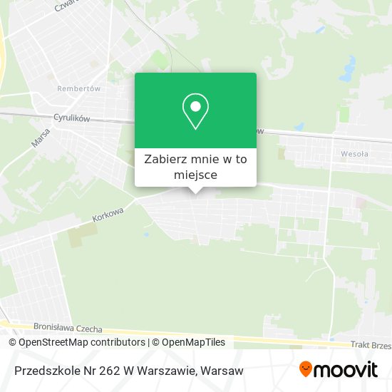 Mapa Przedszkole Nr 262 W Warszawie