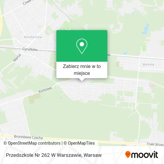 Mapa Przedszkole Nr 262 W Warszawie