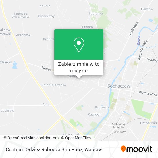 Mapa Centrum Odzież Robocza Bhp Ppoż