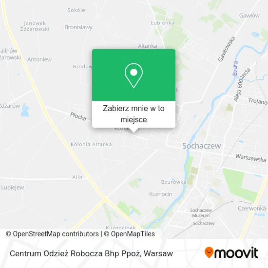Mapa Centrum Odzież Robocza Bhp Ppoż