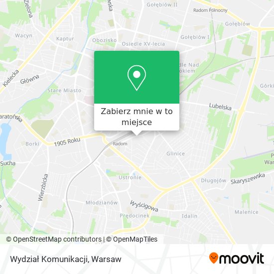 Mapa Wydział Komunikacji