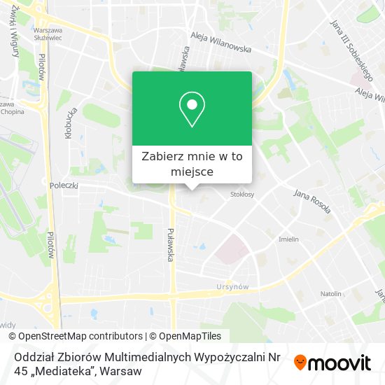 Mapa Oddział Zbiorów Multimedialnych Wypożyczalni Nr 45 „Mediateka”