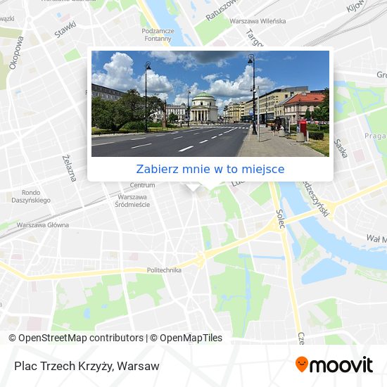 Mapa Plac Trzech Krzyży