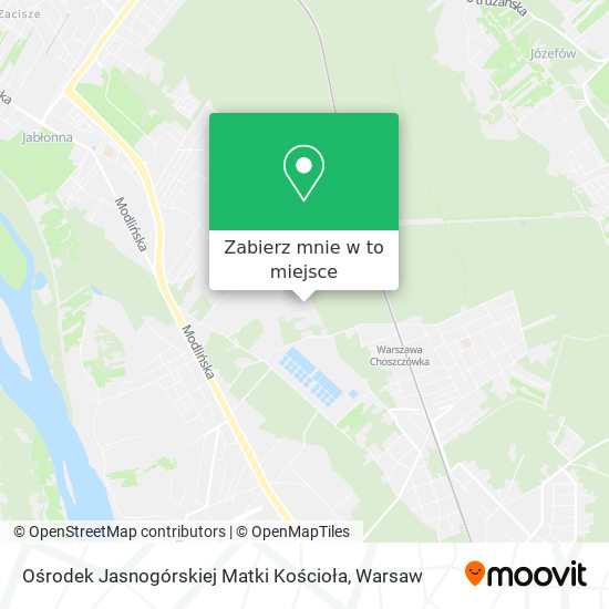 Mapa Ośrodek Jasnogórskiej Matki Kościoła