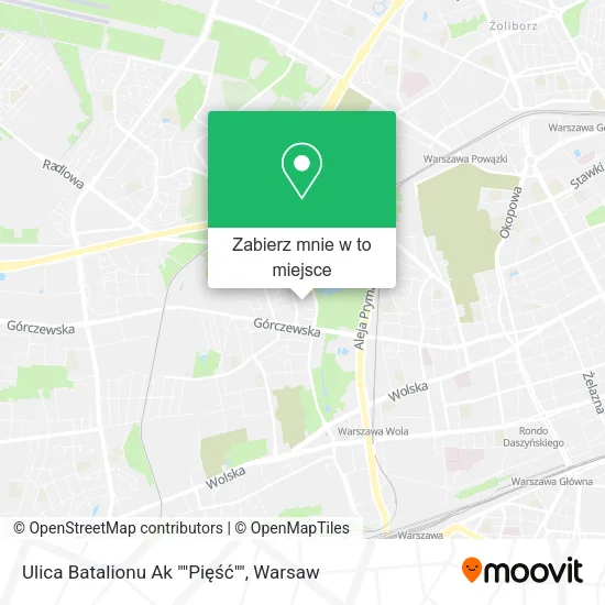 Mapa Ulica Batalionu Ak ""Pięść""