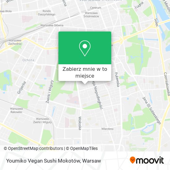 Mapa Youmiko Vegan Sushi Mokotów