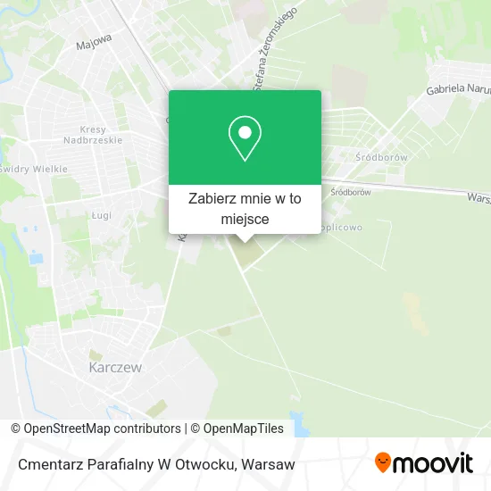 Mapa Cmentarz Parafialny W Otwocku
