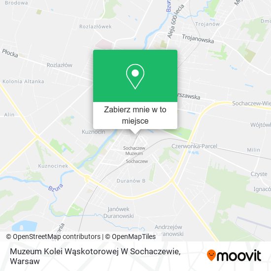 Mapa Muzeum Kolei Wąskotorowej W Sochaczewie