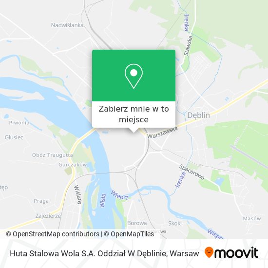 Mapa Huta Stalowa Wola S.A. Oddział W Dęblinie