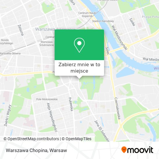 Mapa Warszawa Chopina