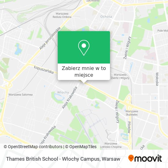 Mapa Thames British School - Włochy Campus