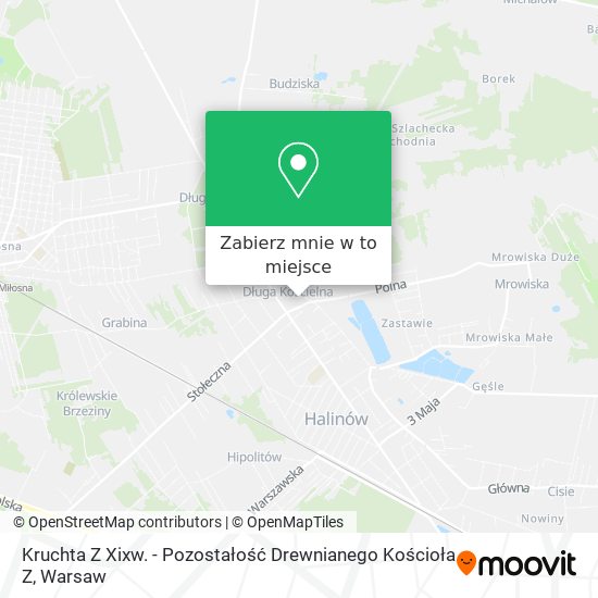 Mapa Kruchta Z Xixw. - Pozostałość Drewnianego Kościoła Z