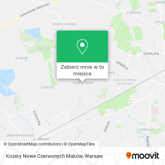 Mapa Kozery Nowe Czerwonych Maków