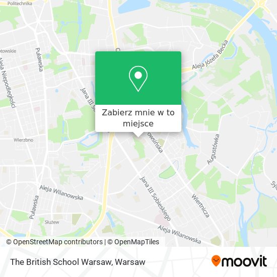 Mapa The British School Warsaw