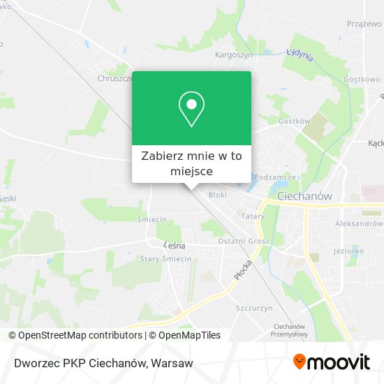 Mapa Dworzec PKP Ciechanów