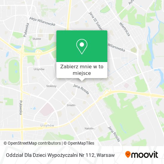 Mapa Oddział Dla Dzieci Wypożyczalni Nr 112