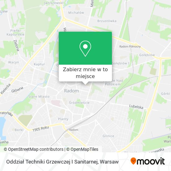 Mapa Oddział Techniki Grzewczej I Sanitarnej