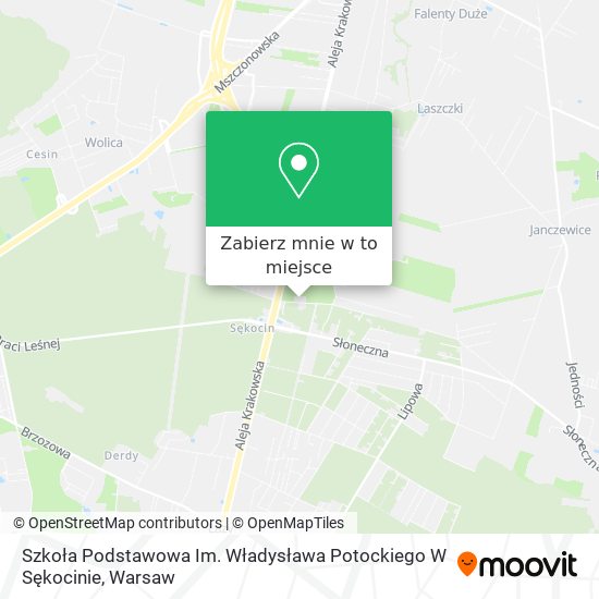 Mapa Szkoła Podstawowa Im. Władysława Potockiego W Sękocinie