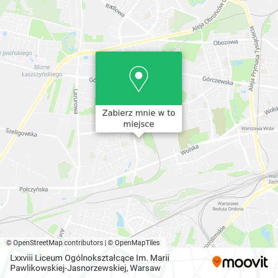 Mapa Lxxviii Liceum Ogólnokształcące Im. Marii Pawlikowskiej-Jasnorzewskiej