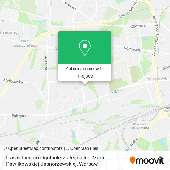 Mapa Lxxviii Liceum Ogólnokształcące Im. Marii Pawlikowskiej-Jasnorzewskiej