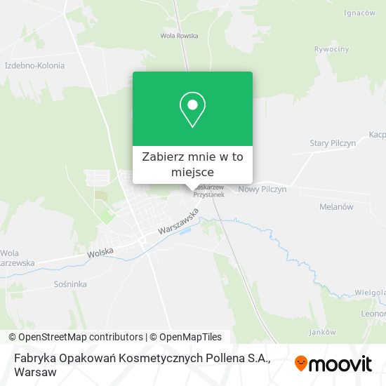 Mapa Fabryka Opakowań Kosmetycznych Pollena S.A.