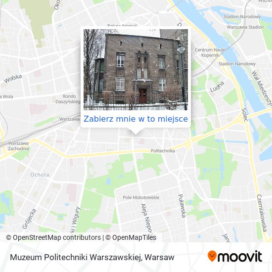 Mapa Muzeum Politechniki Warszawskiej