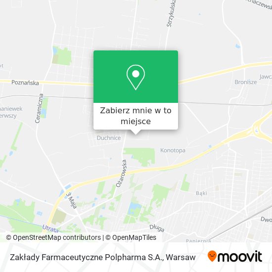 Mapa Zakłady Farmaceutyczne Polpharma S.A.