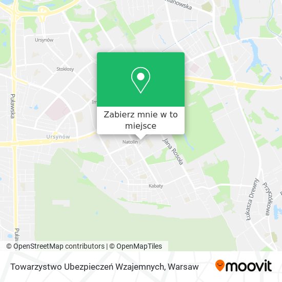 Mapa Towarzystwo Ubezpieczeń Wzajemnych