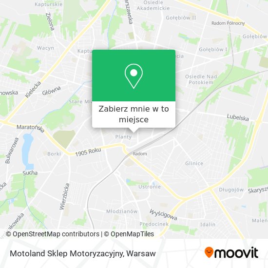 Mapa Motoland Sklep Motoryzacyjny