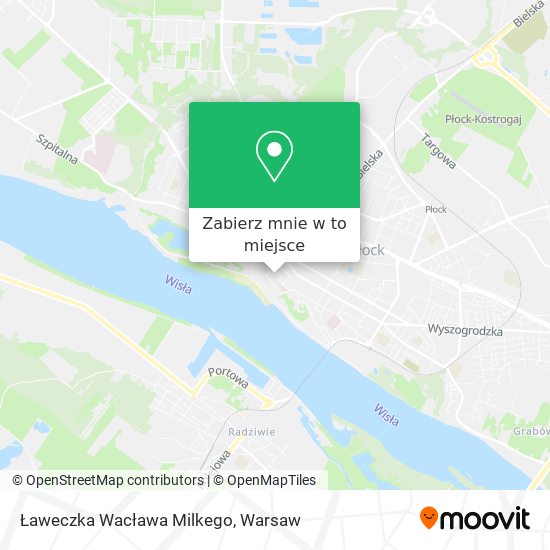 Mapa Ławeczka Wacława Milkego