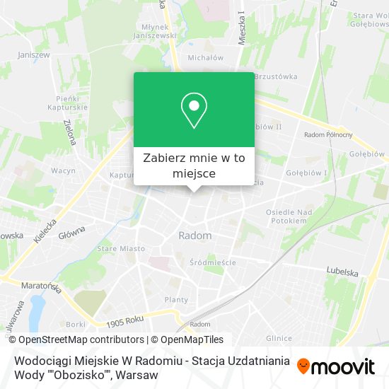 Mapa Wodociągi Miejskie W Radomiu - Stacja Uzdatniania Wody ""Obozisko""