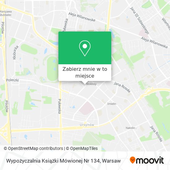 Mapa Wypożyczalnia Książki Mówionej Nr 134