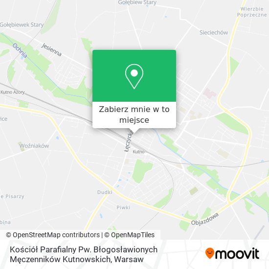 Mapa Kościół Parafialny Pw. Błogosławionych Męczenników Kutnowskich