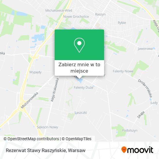 Mapa Rezerwat Stawy Raszyńskie