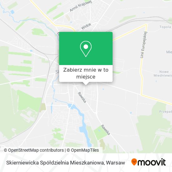 Mapa Skierniewicka Spółdzielnia Mieszkaniowa